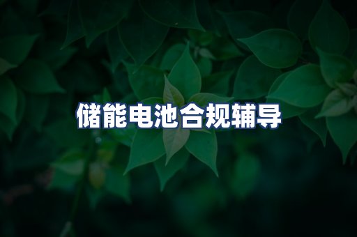 储能电池合规辅导